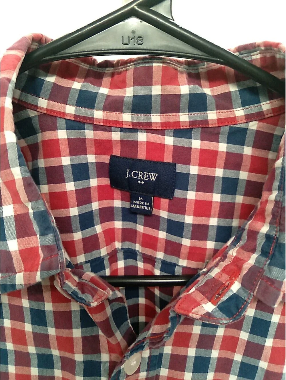 J Crew Shirt Mens Medium Multicolor Plaid Check Casual Preppy Classic Button Up